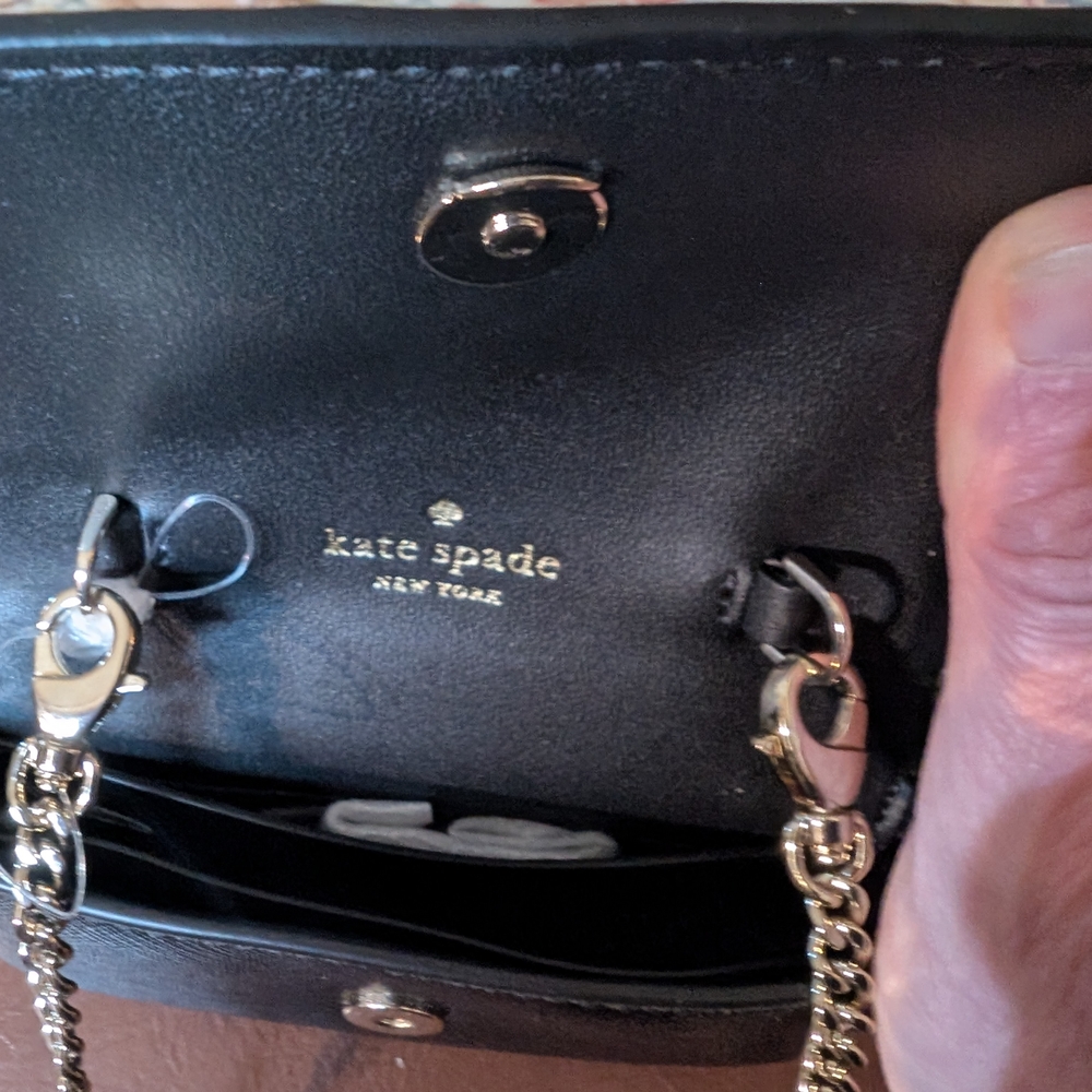 Kate Spade Black Crossbody with Gold Chain - Picture 7 of 7